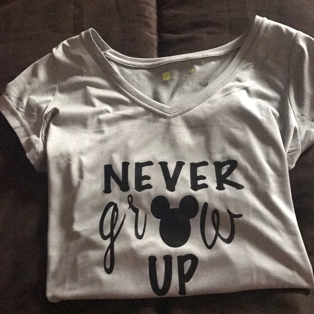 Disney never grow up custom vneck